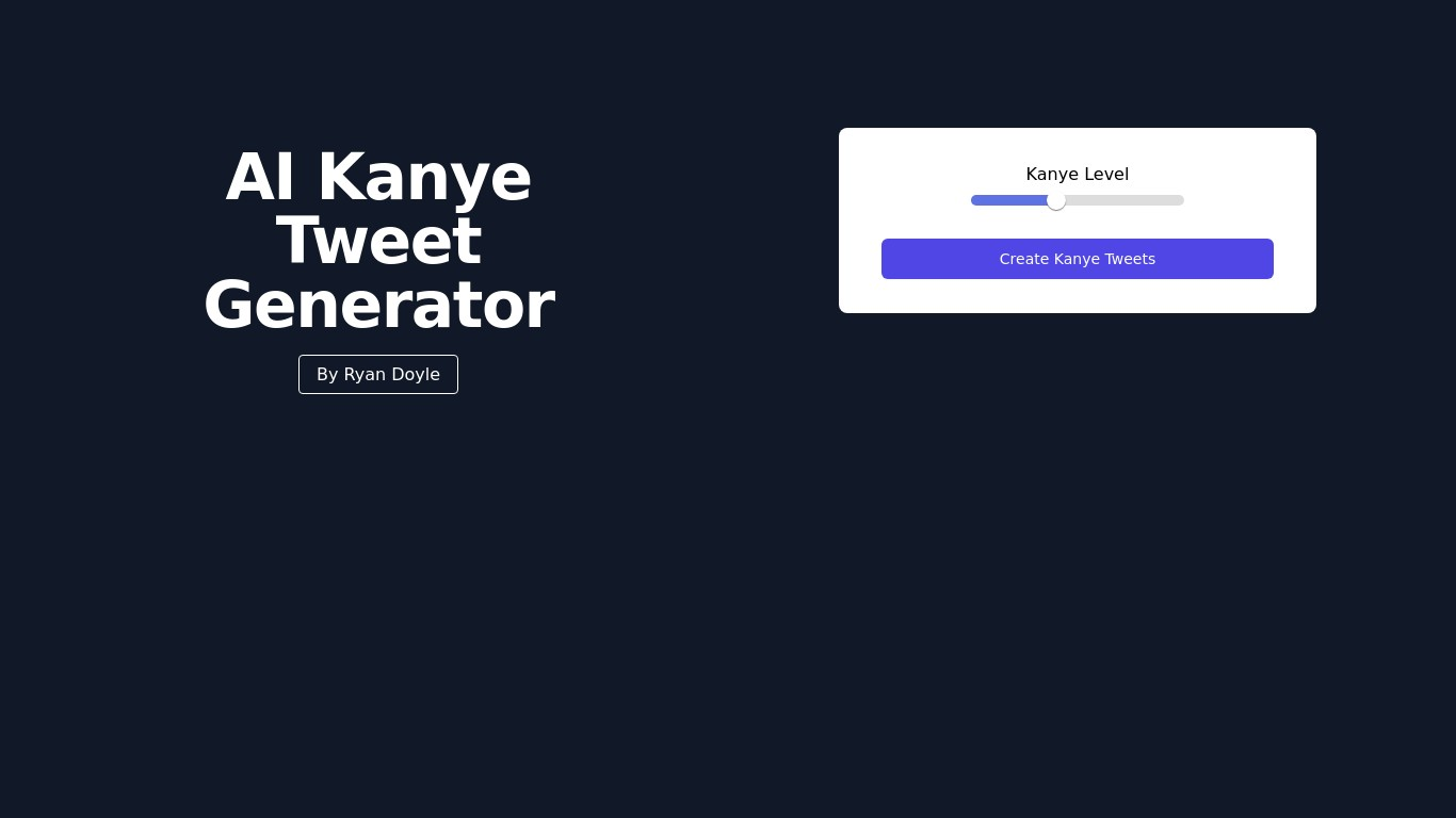 Kanye Tweet Generator